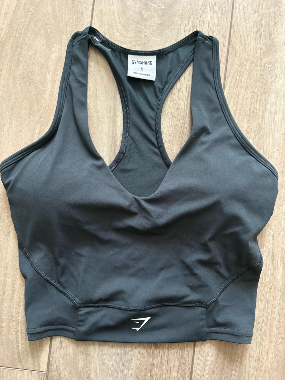 Gymshark Women's dark green longline  Sports Bra